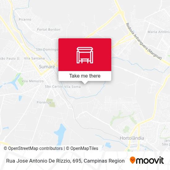 Rua Jose Antonio De Rizzio, 695 map