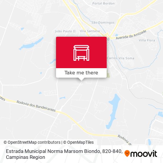 Estrada Municipal Norma Marsom Biondo, 820-840 map