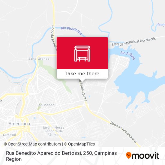 Rua Benedito Aparecido Bertossi, 250 map