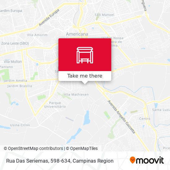 Rua Das Seriemas, 598-634 map