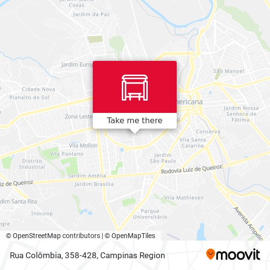 Rua Colômbia, 358-428 map