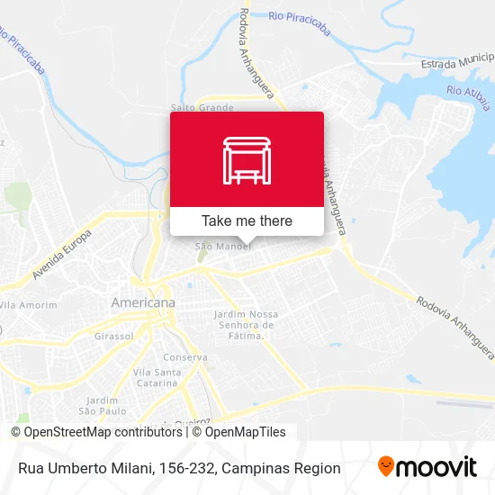 Rua Umberto Milani, 156-232 map