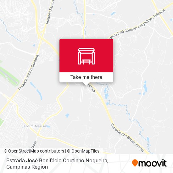 Estrada José Bonifácio Coutinho Nogueira map