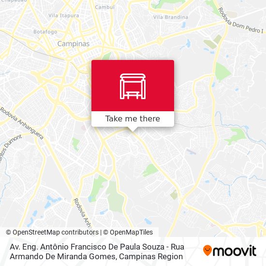 Mapa Av. Eng. Antônio Francisco De Paula Souza - Rua Armando De Miranda Gomes