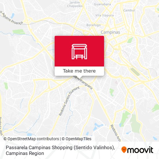 Mapa Passarela Campinas Shopping (Sentido Valinhos)