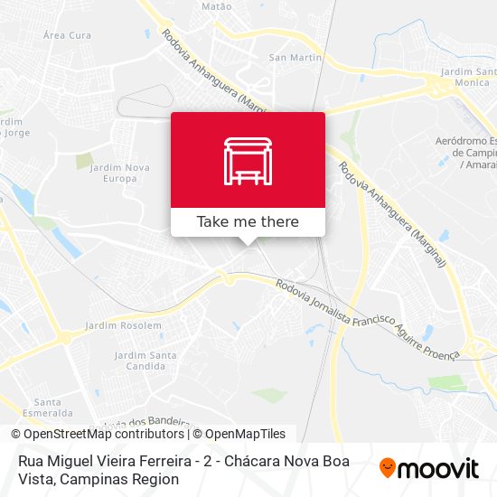 Mapa Rua Miguel Vieira Ferreira -  2 - Chácara Nova Boa Vista