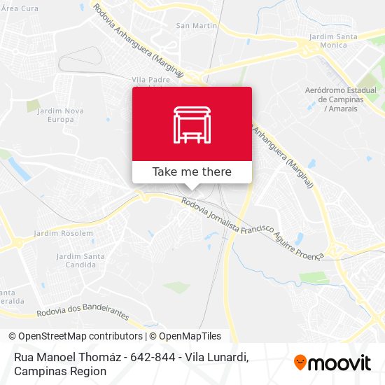 Mapa Rua Manoel Thomáz -  642-844 - Vila Lunardi