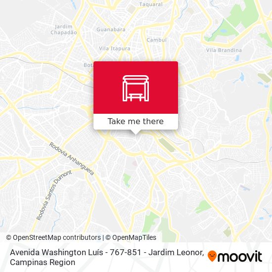 Mapa Avenida Washington Luís -  767-851 - Jardim Leonor