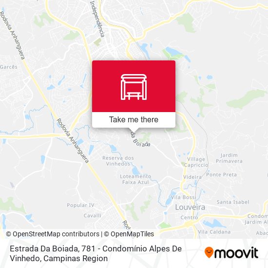 Estrada Da Boiada, 781 - Condomínio Alpes De Vinhedo map