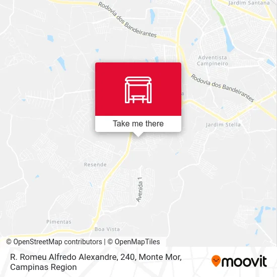 R. Romeu Alfredo Alexandre, 240, Monte Mor map