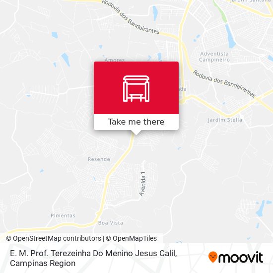 E. M. Prof. Terezeinha Do Menino Jesus Calil map
