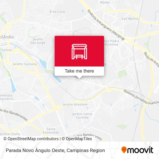 Parada Novo Ângulo Oeste map