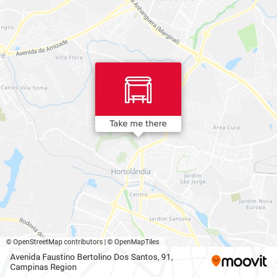 Avenida Faustino Bertolino Dos Santos, 91 map