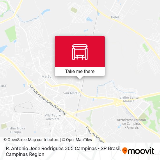 R. Antonio José Rodrigues 305 Campinas - SP Brasil map
