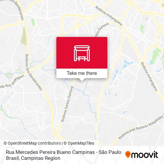 Rua Mercedes Pereira Bueno Campinas - São Paulo Brasil map