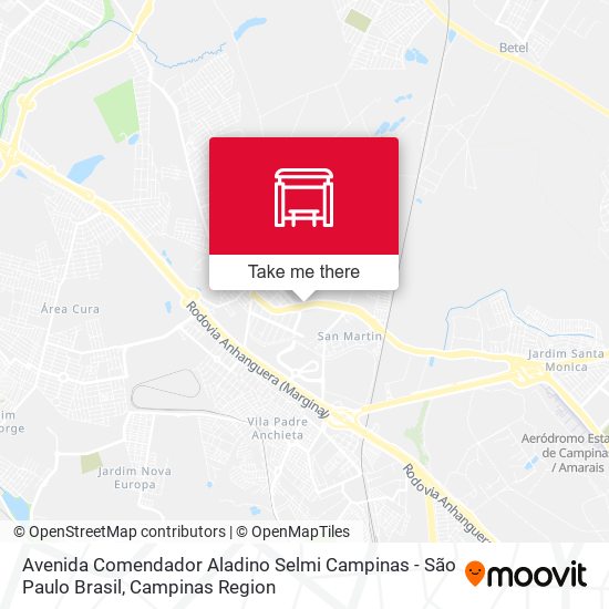 Avenida Comendador Aladino Selmi Campinas - São Paulo Brasil map