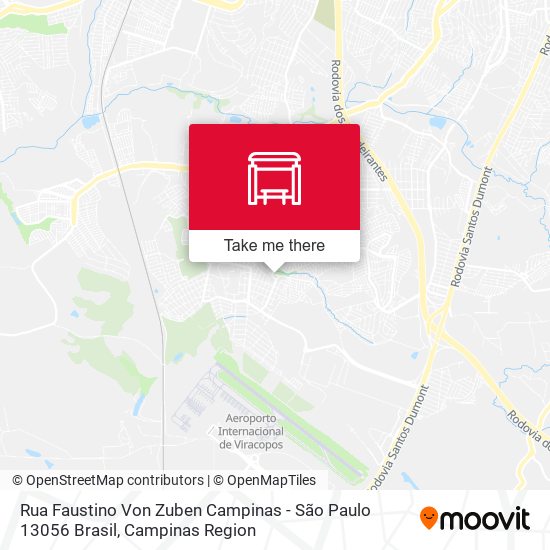 Rua Faustino Von Zuben Campinas - São Paulo 13056 Brasil map