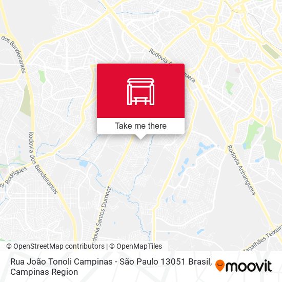 Rua João Tonoli Campinas - São Paulo 13051 Brasil map