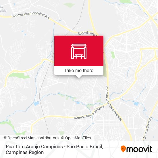 Rua Tom Araújo Campinas - São Paulo Brasil map