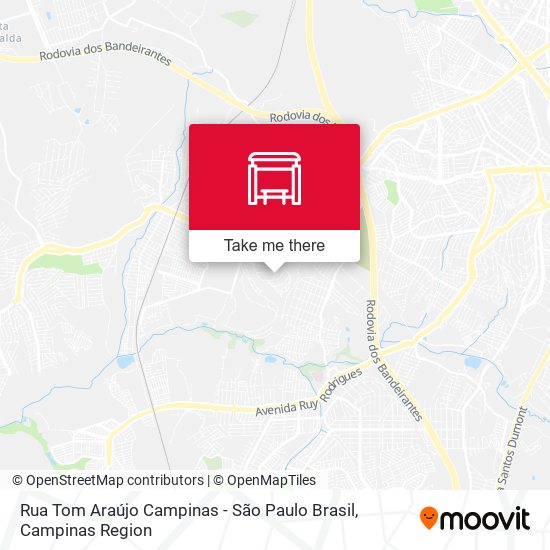 Rua Tom Araújo Campinas - São Paulo Brasil map