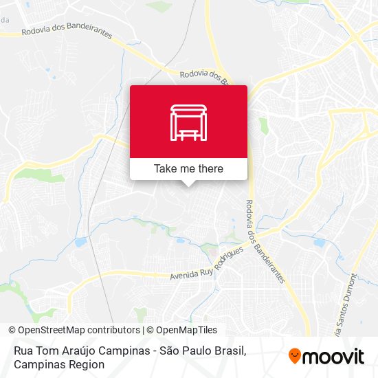 Rua Tom Araújo Campinas - São Paulo Brasil map