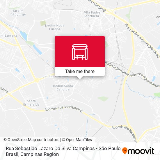 Rua Sebastião Lázaro Da Silva Campinas - São Paulo Brasil map