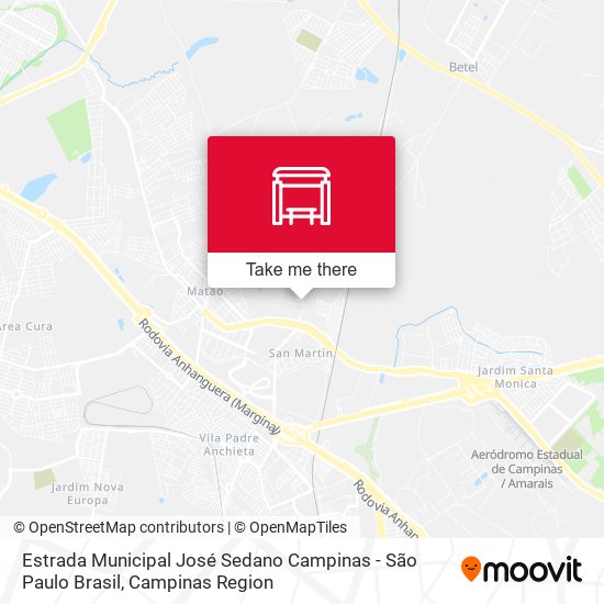 Estrada Municipal José Sedano Campinas - São Paulo Brasil map