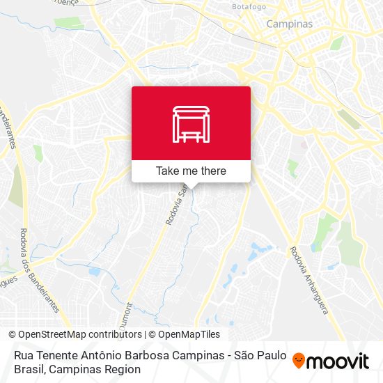 Rua Tenente Antônio Barbosa Campinas - São Paulo Brasil map