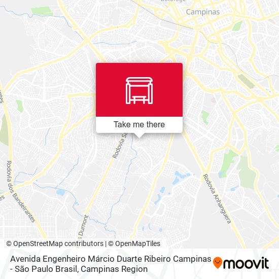 Avenida Engenheiro Márcio Duarte Ribeiro Campinas - São Paulo Brasil map