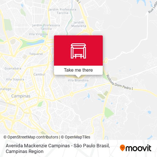 Avenida Mackenzie Campinas - São Paulo Brasil map
