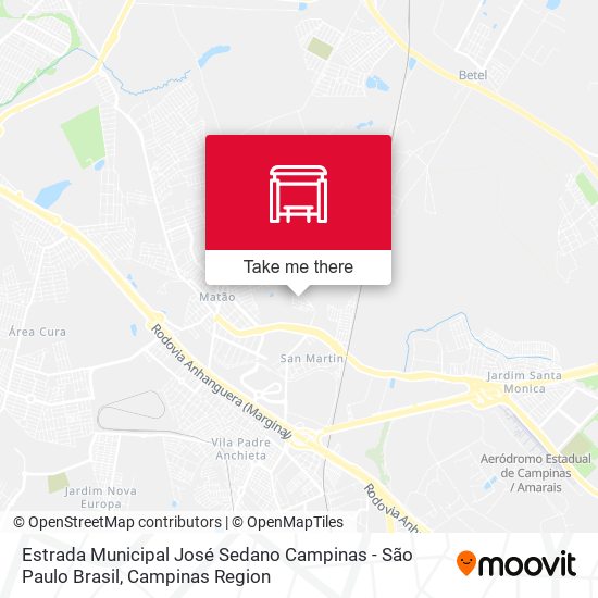 Estrada Municipal José Sedano Campinas - São Paulo Brasil map