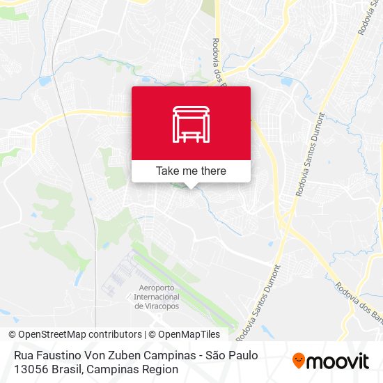 Rua Faustino Von Zuben Campinas - São Paulo 13056 Brasil map