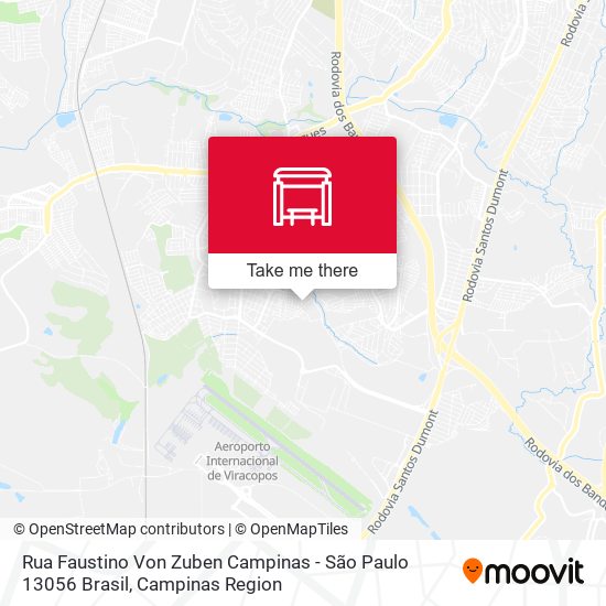Rua Faustino Von Zuben Campinas - São Paulo 13056 Brasil map
