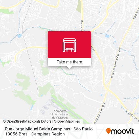 Rua Jorge Miguel Baida Campinas - São Paulo 13056 Brasil map