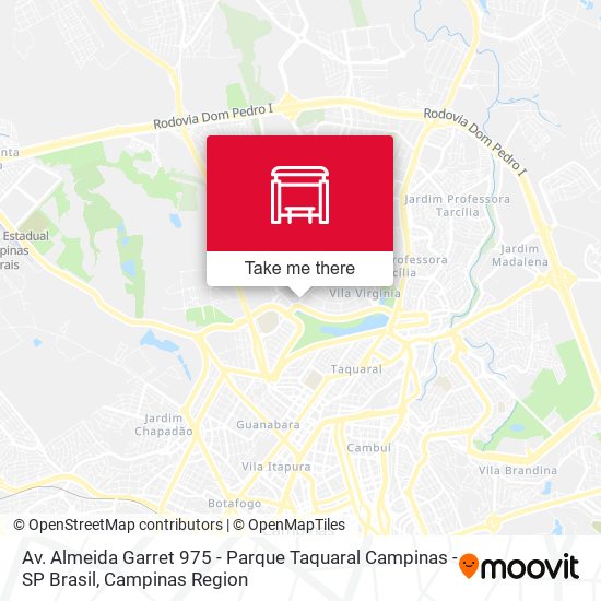Av. Almeida Garret 975 - Parque Taquaral Campinas - SP Brasil map