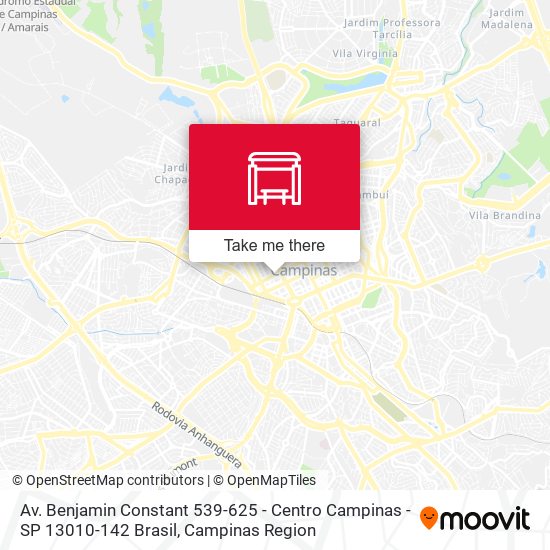 Av. Benjamin Constant 539-625 - Centro Campinas - SP 13010-142 Brasil map