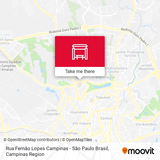 Rua Fernão Lopes Campinas - São Paulo Brasil map