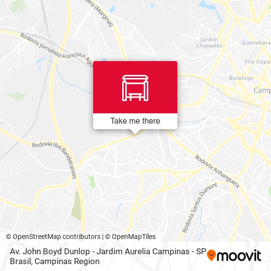 Av. John Boyd Dunlop - Jardim Aurelia Campinas - SP Brasil map