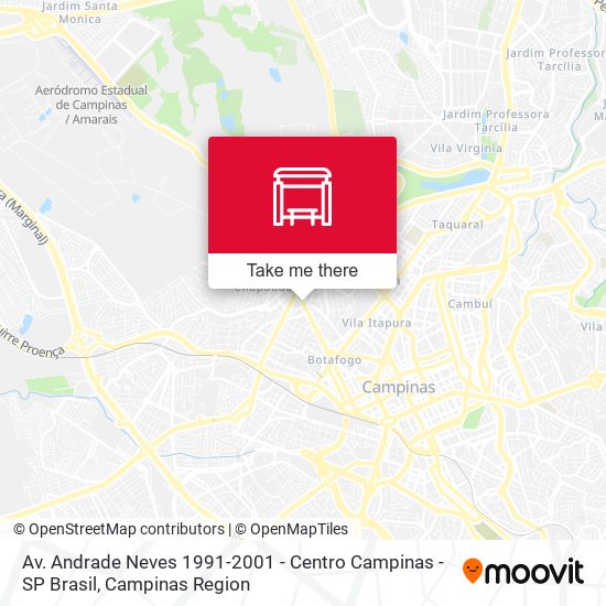 Mapa Av. Andrade Neves 1991-2001 - Centro Campinas - SP Brasil