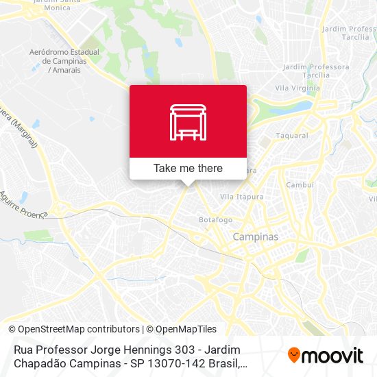 Mapa Rua Professor Jorge Hennings 303 - Jardim Chapadão Campinas - SP 13070-142 Brasil