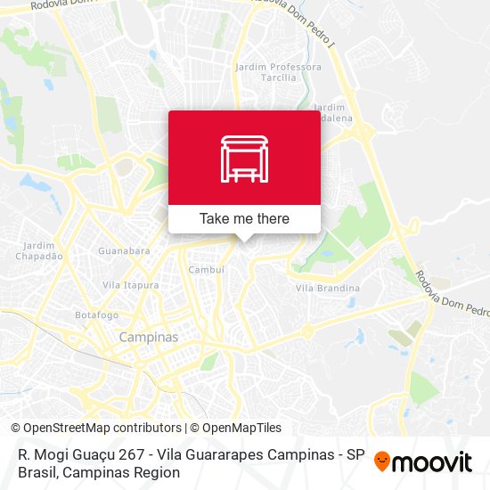 R. Mogi Guaçu 267 - Vila Guararapes Campinas - SP Brasil map