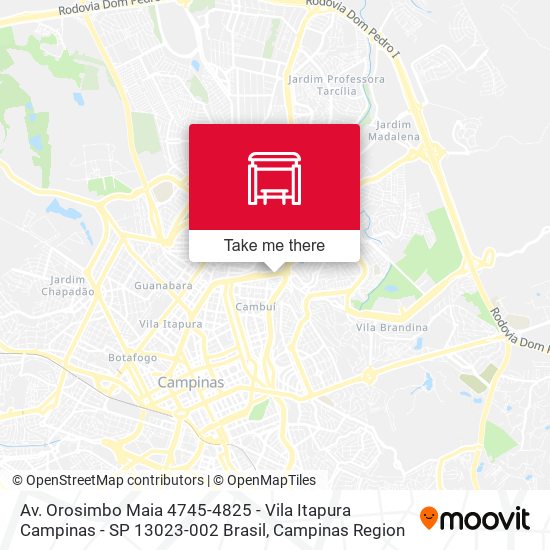 Mapa Av. Orosimbo Maia 4745-4825 - Vila Itapura Campinas - SP 13023-002 Brasil