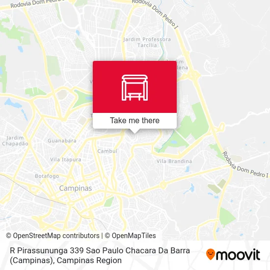 R Pirassununga 339 Sao Paulo Chacara Da Barra (Campinas) map
