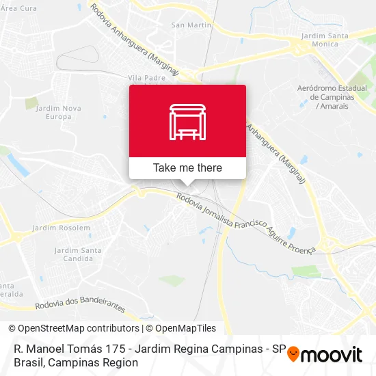 R. Manoel Tomás 175 - Jardim Regina Campinas - SP Brasil map