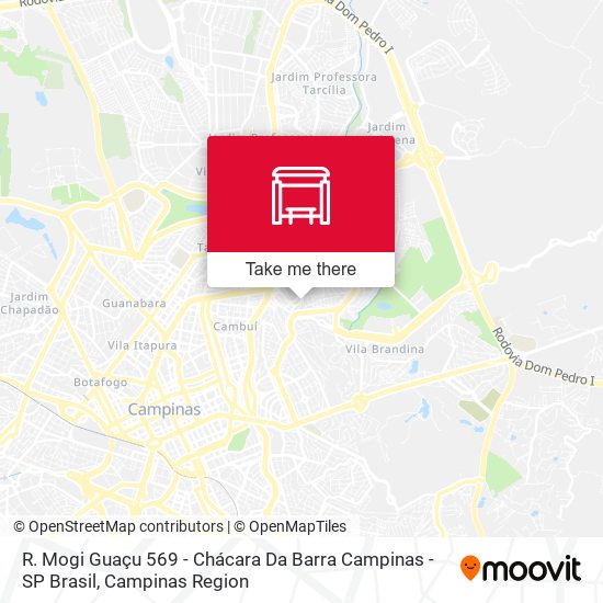 R. Mogi Guaçu 569 - Chácara Da Barra Campinas - SP Brasil map