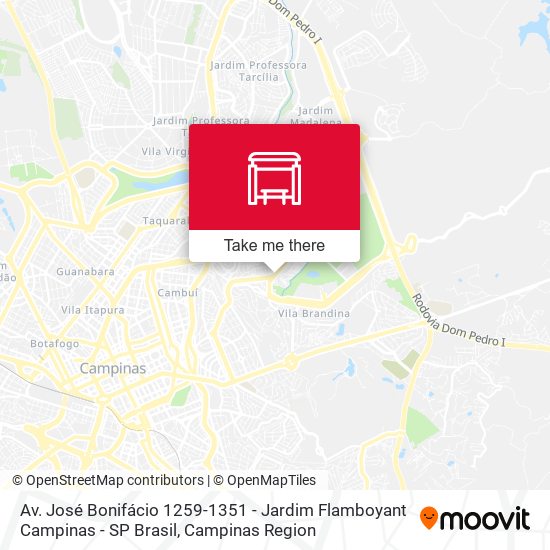 Av. José Bonifácio 1259-1351 - Jardim Flamboyant Campinas - SP Brasil map