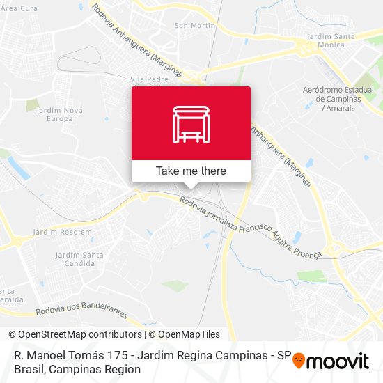 R. Manoel Tomás 175 - Jardim Regina Campinas - SP Brasil map