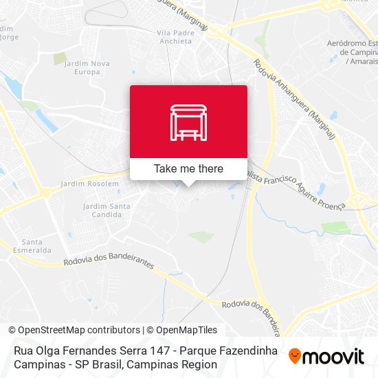 Rua Olga Fernandes Serra 147 - Parque Fazendinha Campinas - SP Brasil map