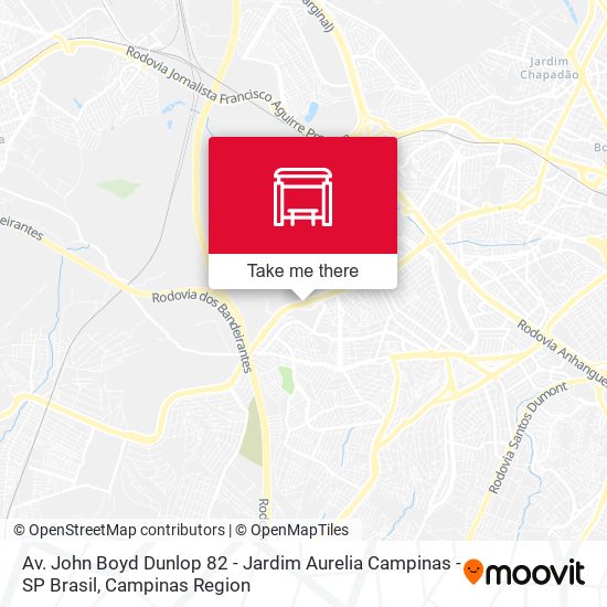 Av. John Boyd Dunlop 82 - Jardim Aurelia Campinas - SP Brasil map