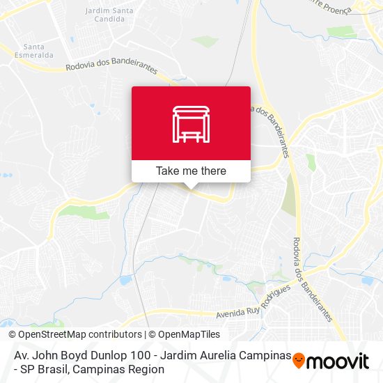 Av. John Boyd Dunlop 100 - Jardim Aurelia Campinas - SP Brasil map